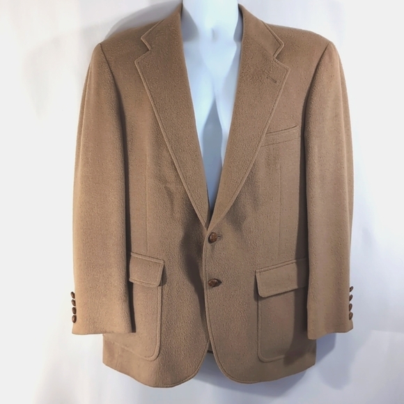 Van Julian Wool  Fully Lined Camel Color Sports Jacket / Blazer - Size 40R - Picture 1 of 9